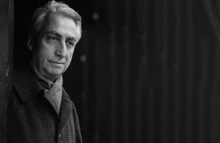 Portrait of Roland Barthes, French thinker associated with semiotics, structuralism, post-structuralism, literary theory, visual culture, and photography.