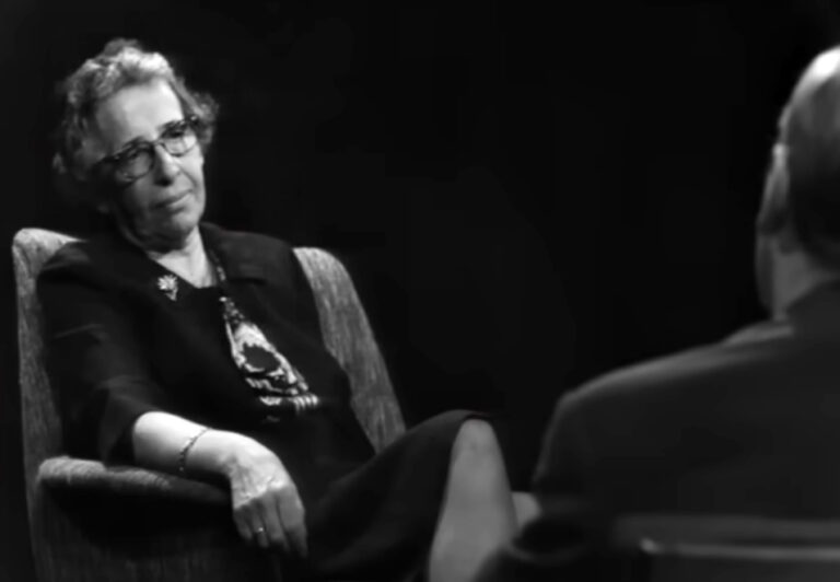 In her 1964 conversation with Günter Gaus, Hannah Arendt distinguishes political theory from philosophy and reflects on how Nazism, exile, Auschwitz, and the Eichmann trial shaped her understanding of responsibility.